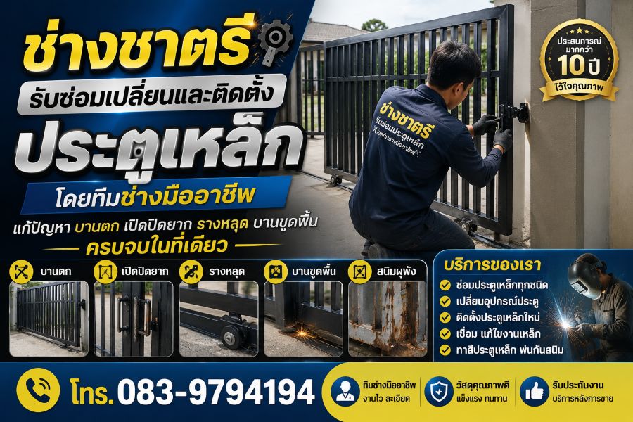ผลงานซ่อมประตูเหล็ก ช่างชาตรี ภาพที่ 5